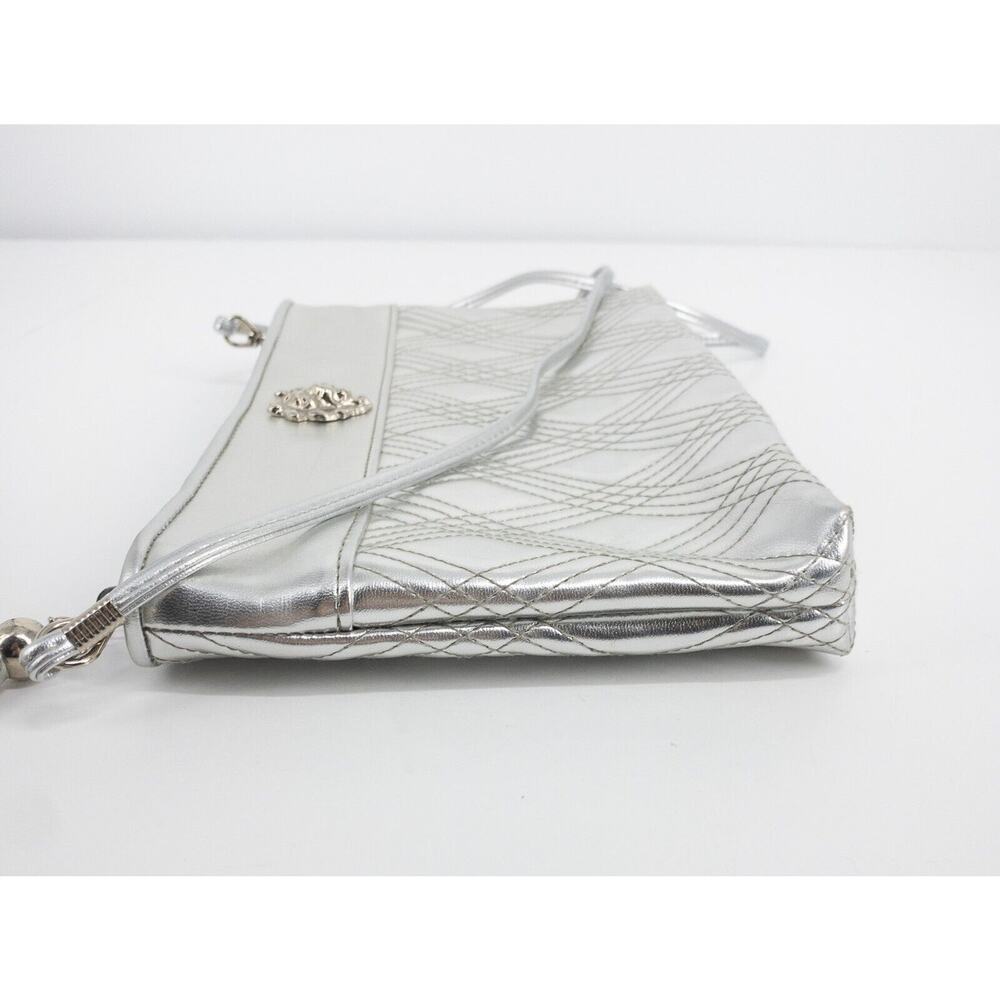 Warren Reed Bag Silver Lion Head Tassel Shoulder Bag Clutch Removable Strap - Picture 6 of 16